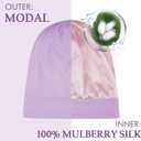 OLESILK Silk Baby Bonnet 6-12 Months: 100% Mulberry Silk & Modal, Anti-Frizz for Curly Hair, Adjustable Fit Growing Toddler