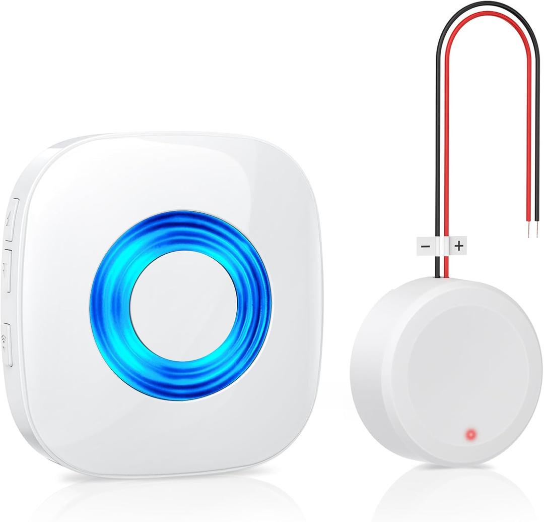 Wireless Doorbell Chime Compatible Blink Video Doorbell/Blink Video Doorbell(2nd gen)/Doorbell Button/Wired Doorbell Chime, Doorbell Extender To Use With Existing Wired 58 Chimes and 656Ft (White)