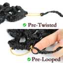Pre looped Gogo Curl Crochet Hair 10 Inch 8 Packs Pre twisted Short Curly Crochet Hair for Black Women Ocean Wave Braiding Hair Water Wave Deep Braiding Hair (10 inch 1B)