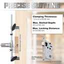 Mortise Lock Jig, Door Lock Installation Kit, Door Lock Hole Opener Kit with 18mm 22mm 25mm Tungsten Steel Cutter Blade, Door Mortise jig, Mortising Machine Jig for Wooden Doors