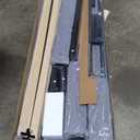 Queen Size Bed Frame with Upholstered Wingback Headboard, Easy Assemnly Platform Bed, Wooden Slat Support No Box Spring Needed, Light Gray