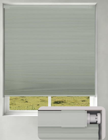 No Drill No Tools Blackout Cellular Shades,Cordless Blinds for Indoor Windows,Room Darkening Window Shades Honeycomb Blinds for Bedroom,Office,Home,Grey,30" w x 64" h