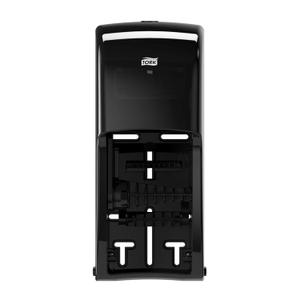 Tork Twin Bath Tissue Roll Dispenser Black T26, High Capacity, Elevation Range, 6.5" x 6.3" x 14.2", 555628