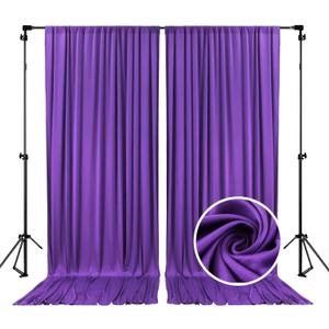 10 x 10 Feet Purple Backdrop Curtain for Partie, Background Curtains for Photoshoot, Birthday, Wedding, Halloween, Thanksgiving, Christmas, New Year Party Decorations 5Ft x 10Ft, 2 Panels