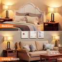 Seealle Bedroom Lamps for Night Stands - Touch Control, 3 Way Dimmable, USB C+A Charging, LED Bulbs, Easy Assembly