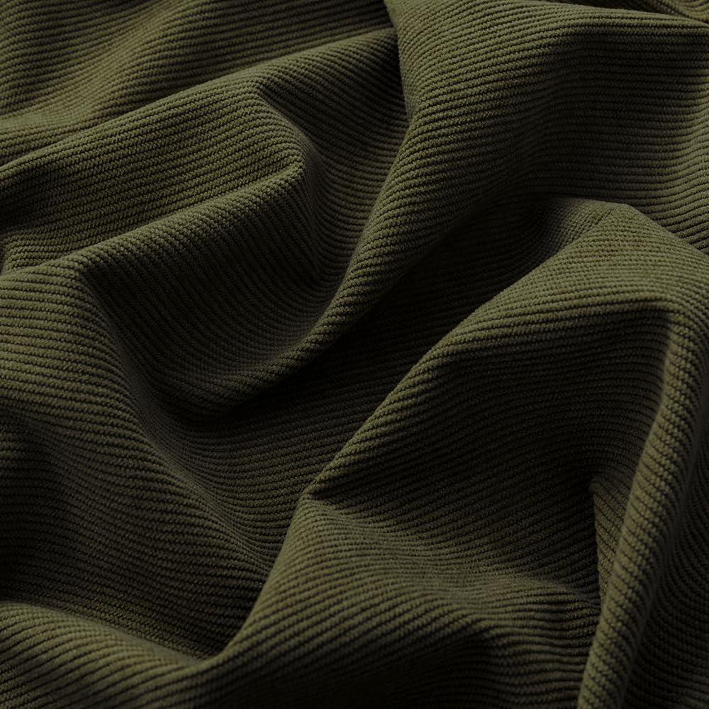 5 Yards Corduroy Fabric, 60" Wide Olive Green Chair Upholstery Fabric, Breathable Soft Corduroy Fabric by The Yard for Pillow Covers Sofa Covers Garments DIY Crafts