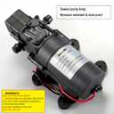 Bayite 12V DC Water Transfer Pump with 2 Hose Clamps 12 Volt Diaphragm Pump Self Priming Sprayer Pump with Pressure Switch 4.5 L/Min 1.2 GPM 80 PSI for Weed ATV Marine Boat