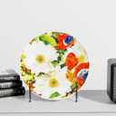 SVENJBB 10 Inch Plate Stands for Display, Black Metal Frame Holder Stand for Picture and Decorative Plate, Collapsible Easel Display Stand for Platter, Book and Art (2 Pack)