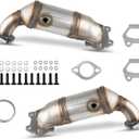 KAC 2pcs Front Rear High Flow Catalytic Converter Kit Replacement for 2011-2016 Dodge Grand Caravan 3.6L V6 Direct-Fit Stainless Steel Catalytic Converter, Replace 16779 16780(EPA Compliant)