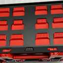 VELCKING for Milwaukee Packout Mounting Plate, Metal Storage Base, Wall and Floor Compatible Toolbox Mount (RED, 1-Full Plate)