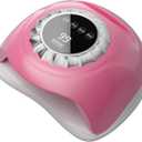 Pink UV LED Nail Lamp  Elegant Touch Screen Nail Dryer with 4 Timer Settings, Detachable Base & Dual Light Beads for Quick Gel Polish Curing  Salon-Quality Manicure at Home