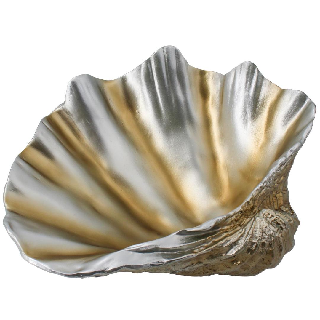 Medium Scalloped Clam Shell Bowl Sea Shell Decor for Nautical Beach House,Coastal Decor Gift of Housewarming and Wedding Party