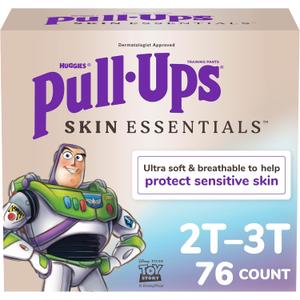 Pull-Ups Boys' Skin Essentials Potty Training Pants, Training Underwear, 2T-3T (16-34 lbs), 76 Ct