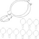 10pcs Stainless Steel Wire Lock Buckle for Glass Jar Sealing Kitchen Fasteners for Home Restaurant Storage Use Clamp for Airtight Seal (17.00X9.00X1.00CM, Silver)