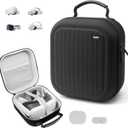 Krypthos Hard Carrying Case Compatible with Meta Quest 3S/Quest 3/Quest 2/Vision Pro, Portable VR Gaming Headset and Touch Controllers Case with Lens Protector, for Travel and Home Storage (Black)