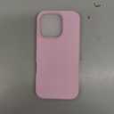 DOMAVER Case for iPhone 16 Pro 6.3'' Case Smooth Liquid Silicone Soft Gel Rubber Microfiber Lining Cushion Cover Shockproof Protective Phone Cases Compatible with iPhone 16 Pro - Chalk Pink