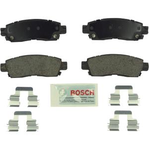BOSCH BE883H Blue Ceramic Disc Brake Pad Set With Hardware - Compatible With Select Buick Enclave, Rainier; Cadillac XTS; Chevrolet Trailblazer, Traverse; GMC Acadia, Envoy; Saturn Outlook +More; REAR