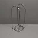 Modern Metal Wire Wall Mount Towel Rack Holder and Organizer with Storage Shelf - for Bathroom Towels, Washcloths, Hand Towels - Decorative Curved Design - Satin