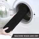 Black Bathroom Rugs 23.6"x16.9", Extra Soft Absorbent Thick Shaggy Bath Rugs, Non Slip Quick Dry Bath Mat, Machine Washable Bath Rugs for Bathroom, Microfiber Rugs for Shower Bathtubs