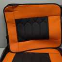 OASIS AUTO Car Seat Covers Premium Waterproof Faux Leather Cushion Universal Accessories Fit SUV Truck Sedan Automotive Vehicle Auto Interior Protector Full Set (OS-004 Orange)