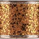 MEEDEE Orange Glitter Wire Mesh Ribbon with Sparkle Halloween Ribbons Wired 2.5 Inch Wired Ribbons Burnt Orange Ribbon for Christmas Tree Decoration, Wreath Bow Making (25 Yards)