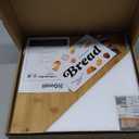 Bamboo Corner Bread Box for Kitchen Counter, 2 Tier Bread Keeper Wooden Round, Farmhouse Bread Storage Bin for Kitchen Countertop, Counter Organizer for Bread, Cup, Fruit, Spice, Snack