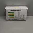 Electric Heated Blanket Throw 50''x60''Size Faux Fur Heating Blanket 10 Heating Settings, 1-8h Timer & Overheat Protection, Machine Washable, Soft Flannel and Sherpa Full Body Warmth (Black)