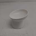 KITCHENLESTAR Small Ceramic Raised Cat Bowls, Tilted Elevated Food or Water Bowls, Stress Free, Backflow Prevention, Dishwasher and Microwave Safe, Lead & Cadmium Free(White)