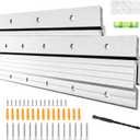 30 Inch Heavy Duty French Cleat Picture Hanger, 200 lbs Max Load Z Bar Hanger, Mirror Mounting Hardware, Aluminum Wall Mount Bracket for Mirrors, Whiteboards, Artwork, and Frames