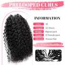 Pre-Separated Crochet Hair Extensions Knotless Curly Crochet Real Human Hair With String for Braiding Reusable Water Wave for Women 16 Inch Lightweight Burmese Curly Bundles 50G 50 Strands