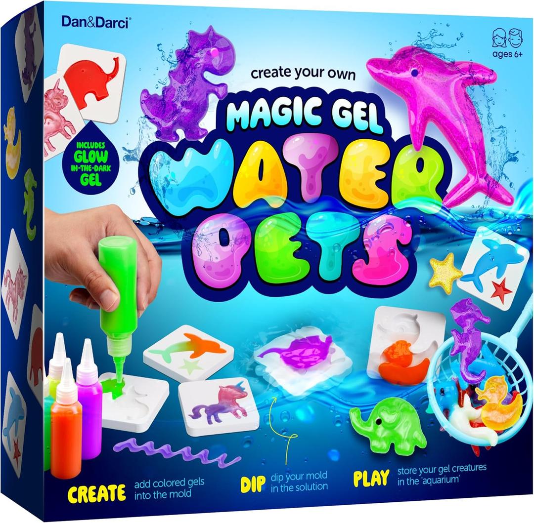 Dan&Darci Aqua Fairy Water Gel Kit for Kids - Easter Gift - Magic Elf Toy Kits - Water Pets - DIY Squishy Maker Set - Craft for Kids - Make Your Own Squishies Toys Crafts - Gifts for Boys & Girls (Multi-Colored Regular Pack)