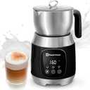 Maestri House Milk Frother, Variable Temp and Froth Thickness DualFro 600 Milk Frother Steamer, 21OZ Smart Touch Control Milk Warmer, Dishwasher Safe, Memory Function for Latte&Hot Chocolate (Black)