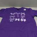 Purple Bow and Ribbon Cute Graphic for Women T-Shirt S
