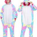 Spooktacular Creations Halloween Unicorn Costume, Unisex Adult Unicorn Jumpsuit for Halloween Cosplay Themed Parties, Size Large