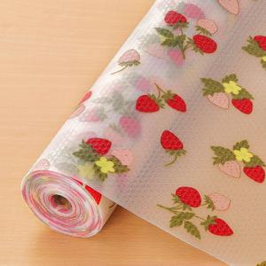 Shelf Liner, Non-Adhesive Waterproof Drawer Liner, 23.6"x240" Strawberry