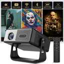Native 1080PSmart Mini Projector with WiFi and Bluetooth, 500ANSI, 8W Speakers,AI Auto Focus & Keystone,Home Movie Portable Outdoor