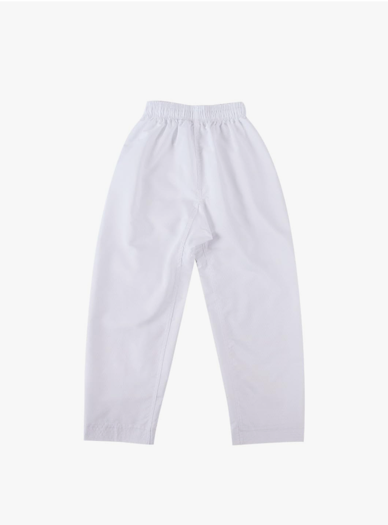 Unisex Kids Karate Pants White Cotton Blend Taekwondo Elastic Waist Lightweight Trousers
White. 140