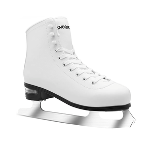 WELLWON SKATES Figure Ice Skates for Women and Men - Air Cushion Deluxe Hockey Ice Skate Premium Leather Skates Indoor Outdoor Rink for Teens Beginner 8