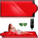 Red Light Therapy Mat for Body, 73"x 32" Red Light Therapy Blanket Red Near Infrared 660nm 850nm Full Body Pad, 1090 LEDs Infrared Light Therapy for Body for Pain Relief, Improved Sleep