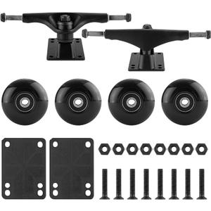 Skateboard Truck,Skateboard Wheels 52mm Suitable for Skateboarders,Fits 7.5-8" DeckSkateboard Bearings,Skateboard Pads,Durable Skateboard Hardware Combo Starter Kit