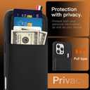 Leather Phone Case Wallet Card Case Compatible with iPhone 16 Pro Max Case, Wallet with 3 Credit Card Pockets Black Phone Case