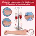 SimCoach Phlebotomy Practice Kit, Venipuncture & IV Practice Arm with Veins, Blood Draw Practice Kit for Injection and IV Training, IV Insertion Practice Kit for Medical Education