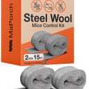 MaPorch Stainless Steel Wool Mouse Hole Filler - 2-Pack, 3.2 in x 7.5 ft - Flexible Gap Filler & Rodent Defense - for Weep Hole & Brick Wall Seals