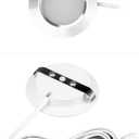 Dimmable 2pcs/Lots recessed installation 3w DC 12v led Puck/Under Cabinet Light. led Spotlight, Pure White or Warm White with 1pc Connection Box (4000k, White Shell)