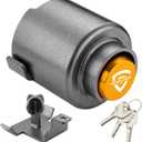 Heavy Duty Trailer Hitch Locks Fits 2-5/16" Couplers, Upgraded Anti Theft Trailer Tongue Lock Secure with Coupler and Safety Chain, Trailer Lock for RV Camper Trailer Truck Pickup Boats