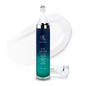 Eye Bags Treatment for Men and Women: Caffeine Eye Cream for Dark Circles  Cooling Roller for Puffiness Reducer (Medium, Unscented)