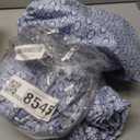 Amazon Basics Lightweight Super Soft Easy Care Wrinkle-Free Breathable Brushed Microfiber 3-Piece Bed Sheet Set with 14-Inch Deep Pockets, Twin, Blue Damask, Printed