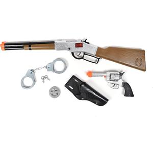 Maxx Action Wild West Cap Gun Set - 6Pc Cowboy Toy with Cuffs - Ages 5+, Large