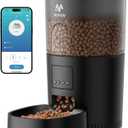IMIPAW Automatic Cat Feeder, 5G WiFi Cat Food Dispenser with APP Remote Control, Pet Dry Food Smart Feeder, Programmable Timed Feeding, Dual Power Supply, 1-10 Meals Per Day, Desiccant Bag, Small pets