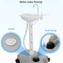 Kohree Portable Sink Hand Wash Station with Wheels, 5 Gal Water Tank, Upgraded Foot Pump & Valve, Soap Dispenser & Towel Holder - Compact Camping Sink for Outdoor Hand Washing